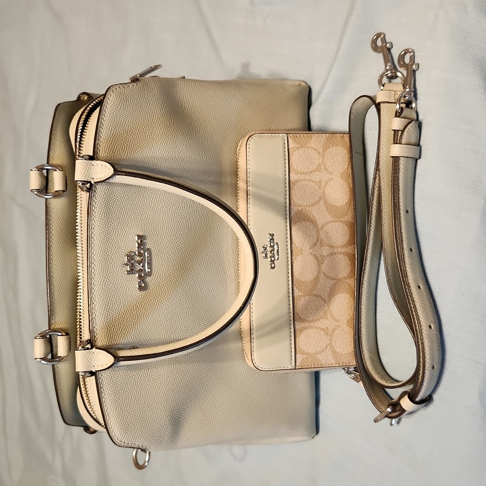 Coach satchel and matching wallet